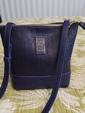 Portland Leather Festival Bag in Cobalt